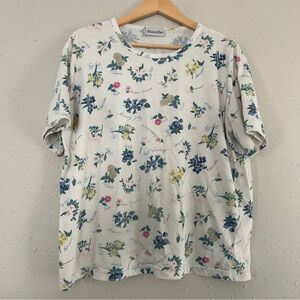 Vintage Willow Bay Floral Print T-Shirt Flowers Gardening Casual XL